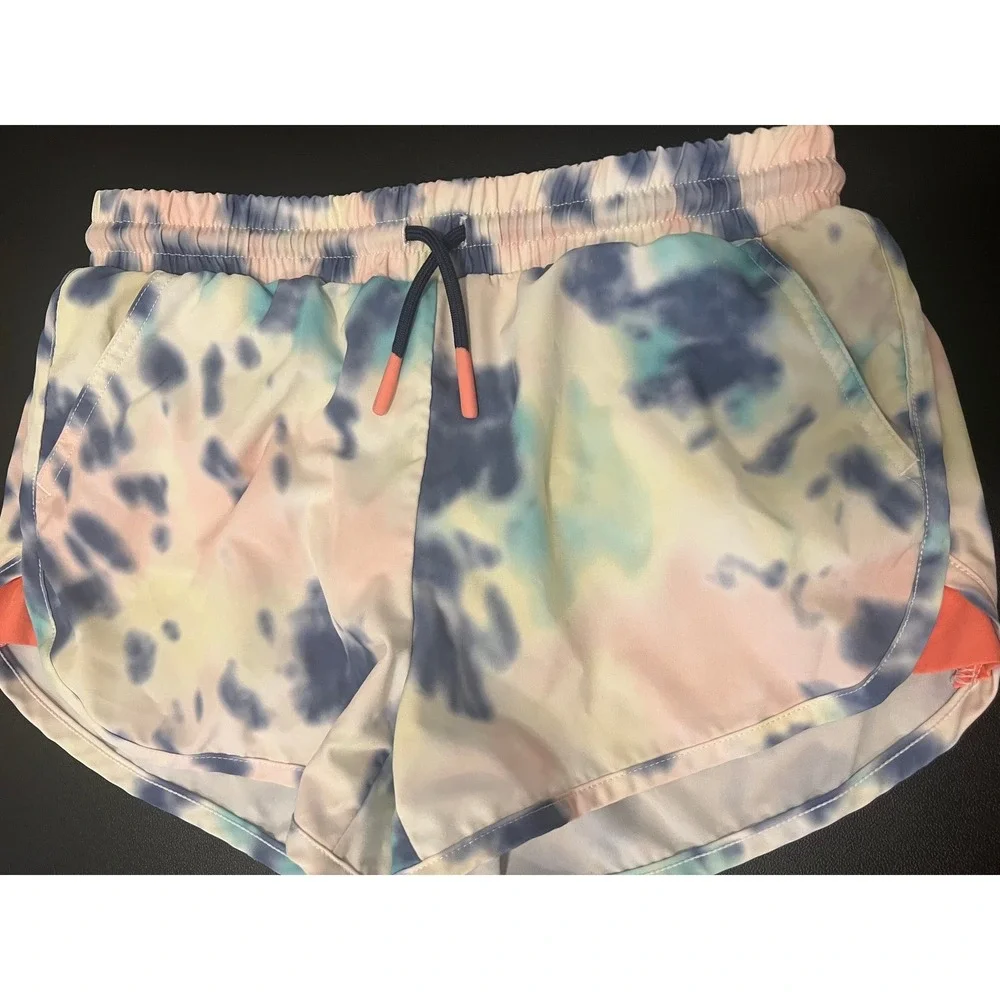 Eddie Bauer Tie Dye Shorts Kids M 10/12 Multicolor Activewear 1629